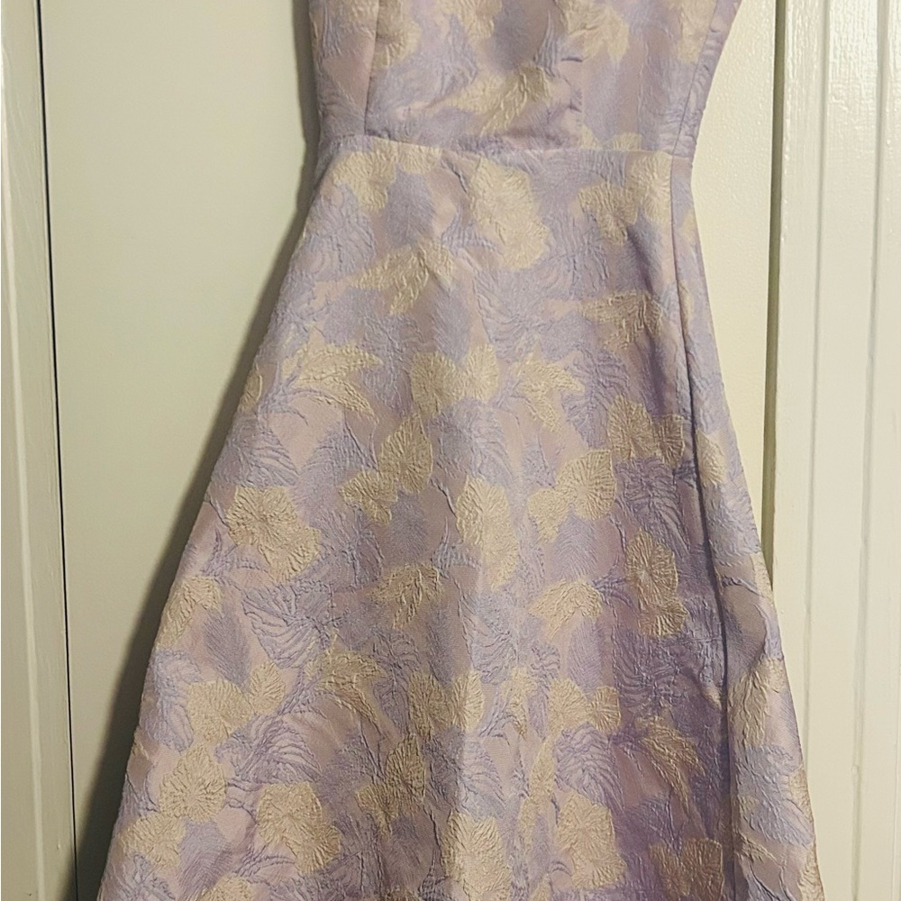 Purple Dress with Light Pink Floral Accents